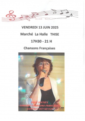 Concert de Chansons Françaises au Marché des Halles de Thise
