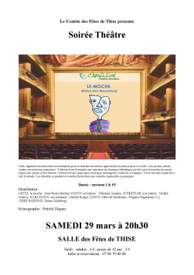 Soirée théatre \'\'Le moche \'\' de Marius Von Mayenburg