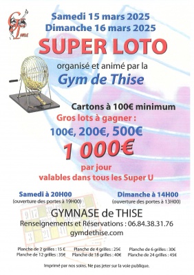 Super Loto de la Gym de Thise