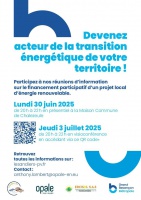 Réunions d\'information pour un projet local d\'énergie renouvelable